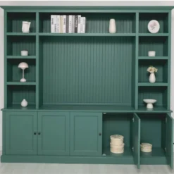 Casa Padrino Landhausstil Bücherschrank Grün 254 cm - Landhausstil Möbel