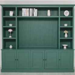Casa Padrino Landhausstil Bücherschrank Grün 254 cm - Landhausstil Möbel