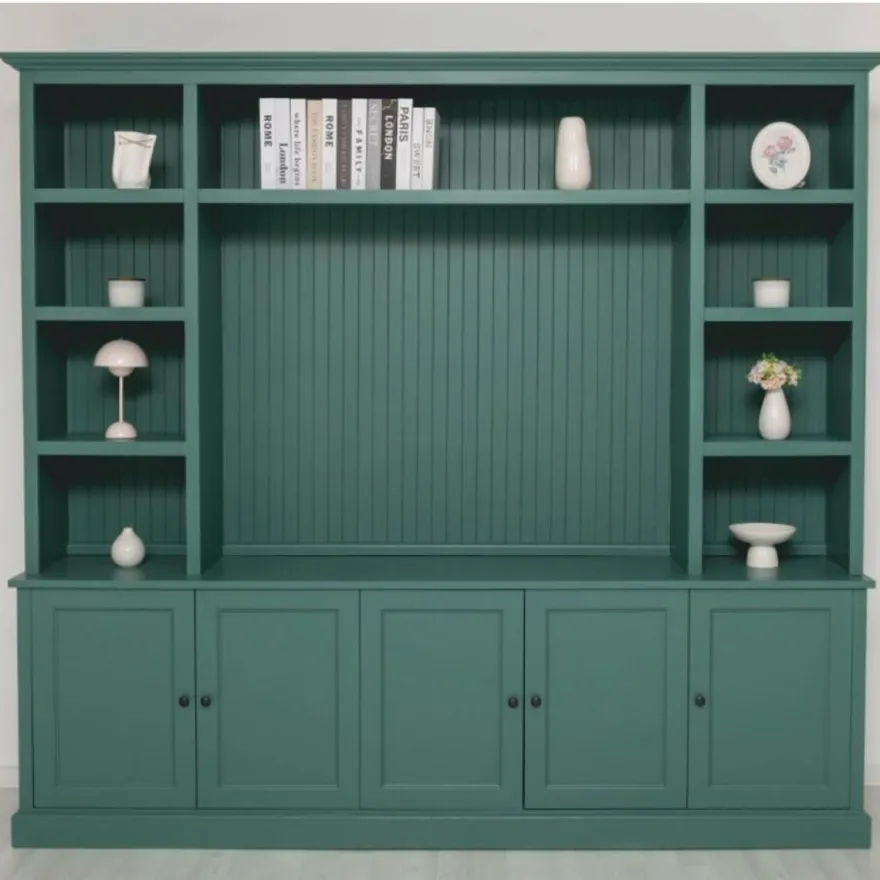 Casa Padrino Landhausstil Bücherschrank Grün 254 cm - Landhausstil Möbel