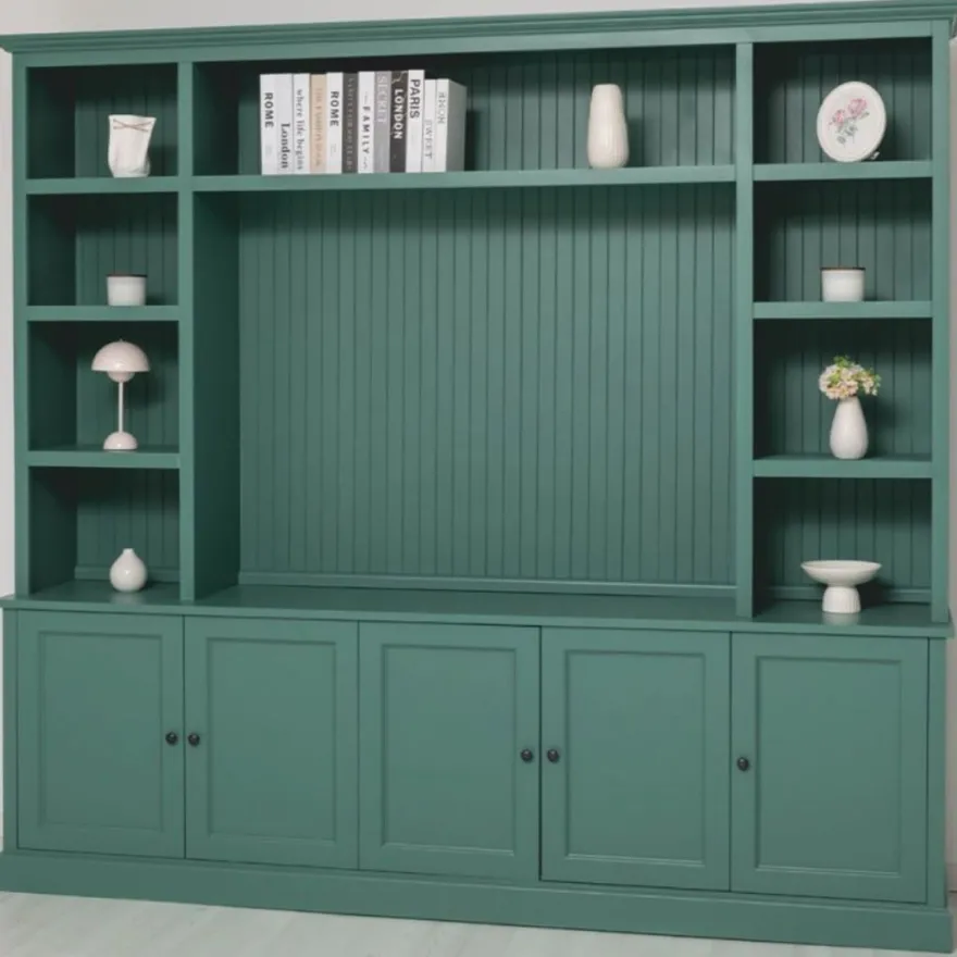 Casa Padrino Landhausstil Bücherschrank Grün 254 cm - Landhausstil Möbel