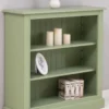 Casa Padrino Landhausstil Bücherschrank Grün 102 x 35 x H. 102 cm - Massivholz Schrank - Regalschrank - Wohnzimmerschrank - Büroschrank - Landhausstil Möbel - Landhausstil Einrichtung