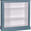 Casa Padrino Landhausstil Bücherschrank im Landhausstil Blau / Weiß 102 x 35 x H. 102 cm