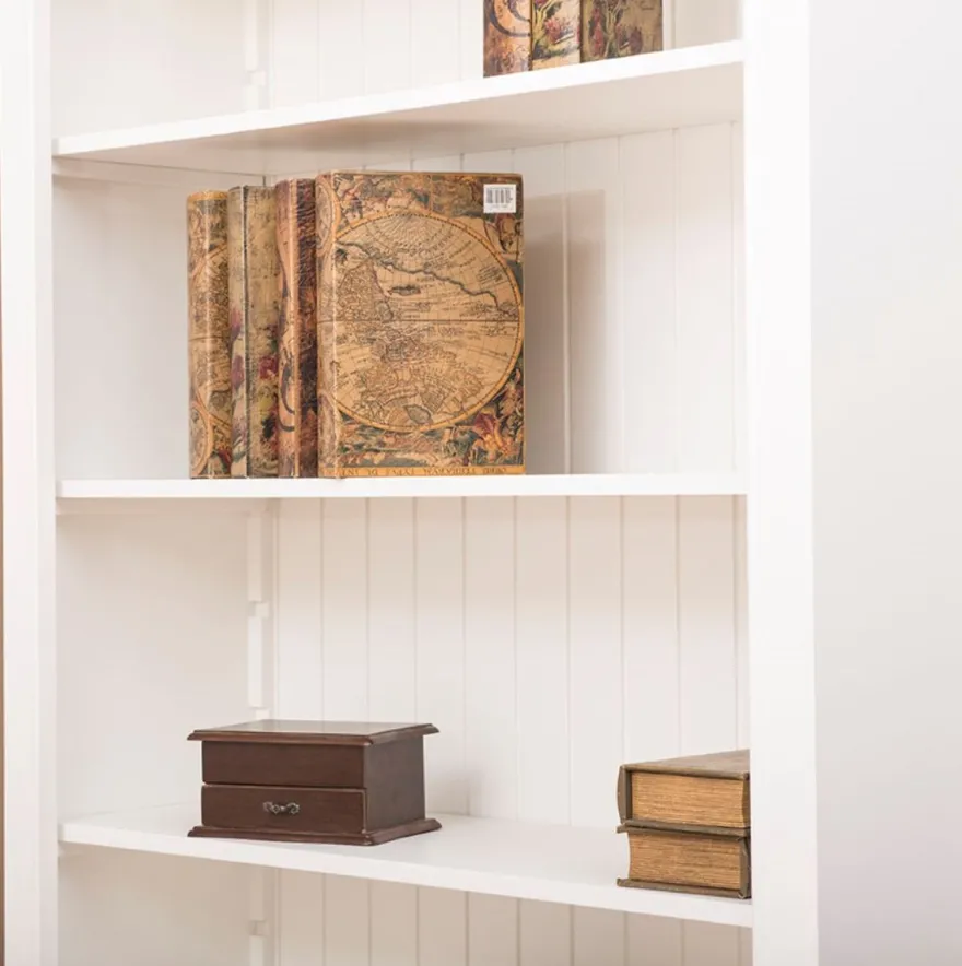 Casa Padrino Landhausstil Bücherschrank / Regalschrank Weiß 110 x 39 x H. 210 cm - Wohnzimmerschrank mit 2 Türen