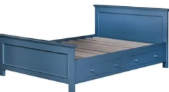 Casa Padrino Landhausstil Bett Blau 160 x 200 cm - Schlafzimmermöbel im Landhausstil