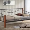 Casa Padrino Landhausstil Bett 100 x 212 x H. 97 cm - Verschiedene Farben - Einzelbett im Landhausstil - Schlafzimmer Möbel
