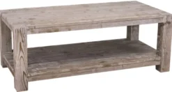 Casa Padrino Landhausstil Couchtisch Naturfarben 120 x 60 x H. 45 cm - Wohnzimmertisch aus Massivholz