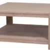 Casa Padrino Landhausstil Couchtisch aus massivem Holz, Naturfarben 90 x 90 x H. 45 cm