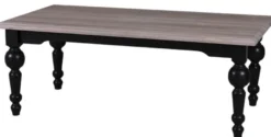 Casa Padrino Landhausstil Couchtisch mit Eichenholz Tischplatte 120 x 65 x H. 45 cm - Luxus Qualität