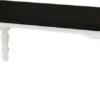 Casa Padrino Landhausstil Couchtisch Schwarz / Weiß 120 x 65 x H. 45 cm - Massivholz Wohnzimmertisch im Landhausstil