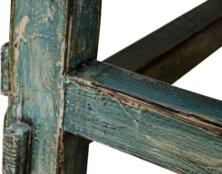 Casa Padrino Landhausstil Couchtisch aus Kiefernholz im Antik Stil Blau 140 x 54 x H. 43 cm