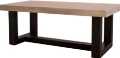 Casa Padrino Landhausstil Couchtisch mit Eichenholz Tischplatte 120 x 60 x H. 45 cm - Wohnzimmermöbel