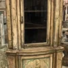 Casa Padrino Landhausstil Eckschrank Vintage Handbemalt 95 x 65 x H. 200 cm - Massivholz Schrank mit 2 Türen - Küchenschrank - Landhausstil Möbel Schrank Ecke