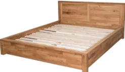 Casa Padrino Landhausstil Eichenholz Bett Naturfarben 180 x 200 cm - Schlafzimmermöbel im Landhausstil