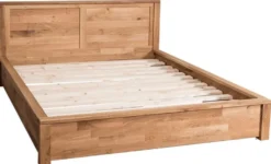 Casa Padrino Landhausstil Eichenholz Bett Naturfarben 180 x 200 cm - Schlafzimmermöbel im Landhausstil