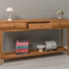Casa Padrino Landhausstil Eichenholz Konsole Braun 160 cm - Landhausstil Möbel