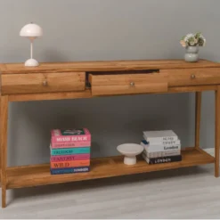Casa Padrino Landhausstil Eichenholz Konsole Braun 160 cm - Landhausstil Möbel