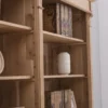 Casa Padrino Landhausstil Eichenholz Schrank Naturfarben 223 x 51 x H. 228 cm - Landhausstil Massivholz Möbel