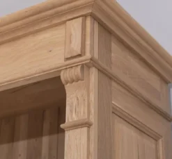 Casa Padrino Landhausstil Eichenholz Schrank Naturfarben 223 x 51 x H. 228 cm - Landhausstil Massivholz Möbel