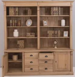 Casa Padrino Landhausstil Eichenholz Schrank Naturfarben 223 x 51 x H. 228 cm - Landhausstil Massivholz Möbel
