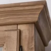 Casa Padrino Landhausstil Esszimmerschrank Naturfarben / Weiß 230 x 45 x H. 200 cm - Massivholz Küchenschrank - Esszimmer Möbel im Landhausstil - Landhausstil Esszimmer Einrichtung