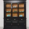 Casa Padrino Landhausstil Esszimmer Schrank Schwarz / Braun 180 x 51 x H. 220 cm