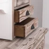 Casa Padrino Landhausstil Esszimmerschrank Braun / Weiß 180 x 50 x H. 197 cm - Massivholz Küchenschrank - Esszimmermöbel im Landhausstil - Landhausstil Esszimmer Einrichtung