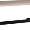 Casa Padrino Landhausstil Esstisch Antik Stil Schwarz / Naturfarben 210 x 90 x H. 78 cm - Massiver Holztisch