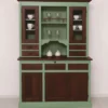 Casa Padrino Landhausstil Esszimmer Schrank Hellgrün / Dunkelbraun 138 x H. 197 cm