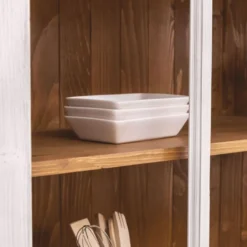 Casa Padrino Landhausstil Esszimmer Schrank Hellgrau / Braun 245 cm - Esszimmer Möbel