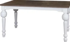 Casa Padrino Landhausstil Esstisch Weiß / Naturfarben 210 x 90 x H. 75 cm - Landhausstil Esszimmermöbel