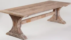 Casa Padrino Landhausstil Esstisch Naturfarben - Verschiedene Größen - Rustikaler Rechteckiger Massivholz Esszimmertisch - Rustikale Esszimmer Möbel - Landhausstil Esszimmer Möbel