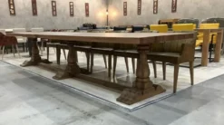 Casa Padrino Landhausstil Esstisch Braun - Verschiedene Größen - Rustikaler Massivholz Küchentisch - Rustikale Massivholz Esszimmer Möbel - Landhausstil Esszimmer Möbel