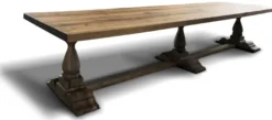 Casa Padrino Landhausstil Esstisch Braun - Verschiedene Größen - Rustikaler Massivholz Küchentisch - Rustikale Massivholz Esszimmer Möbel - Landhausstil Esszimmer Möbel
