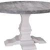 Casa Padrino Landhausstil Esstisch Rund Schwarz / Weiß Ø 130 x H. 78 cm - Massiver Esszimmertisch im edlen Landhaus-Design