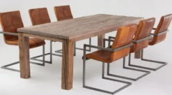 Casa Padrino Landhausstil Esstisch Naturfarben - Verschiedene Größen - Rustikaler Rechteckiger Massivholz Esszimmertisch - Landhausstil Esszimmer Möbel - Rustikale Esszimmer Möbel