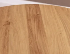 Casa Padrino Landhausstil Esstisch Naturfarben / Rot Ø 70 x H. 78 cm - Runder Massivholz Küchentisch - Esszimmer Möbel im Landhausstil - Massivholz Esszimmer Möbel - Landhausstil Möbel