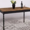 Casa Padrino Landhausstil Esstisch Dunkelbraun / Schwarz 140 x 70 x H. 78 cm - Massivholz Küchentisch - Landhausstil Esszimmer Möbel