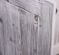 Casa Padrino Landhausstil Esszimmerschrank Hellgrau / Grau 230 x 45 x H. 200 cm - Massivholz Küchenschrank - Esszimmer Möbel im Landhausstil - Landhausstil Esszimmer Einrichtung