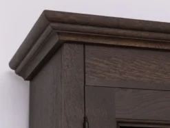 Casa Padrino Landhausstil Esszimmerschrank Dunkelbraun 138 x 50 x H. 197 cm - Massivholz Küchenschrank - Esszimmer Möbel im Landhausstil - Landhausstil Esszimmer Einrichtung