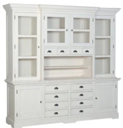 Casa Padrino Landhausstil Esszimmerschrank - Massivholz Schrank - Landhausstil Esszimmer Möbel