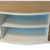 Casa Padrino Landhausstil Fernsehschrank TV-Kommode in Weiß und Braun 90 x 40 x H. 45 cm - Handgefertigter Wohnzimmer TV Schrank