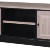 Casa Padrino Landhausstil Fernsehschrank TV Sideboard in Schwarz und Naturfarben 180 x 46 x H. 56 cm