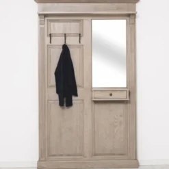 Casa Padrino Landhausstil Garderobe Grau 131 x 19 x H. 219 cm - Landhausstil Garderobenmöbel