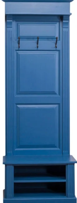 Casa Padrino Landhausstil Garderobe Blau 79 x 41 x H. 210 cm - Landhausstil Garderobenschrank
