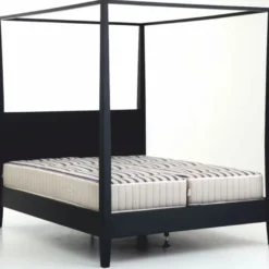 Casa Padrino Landhausstil Himmelbett Schwarz - Verschiedene Größen - Schlafzimmer Möbel