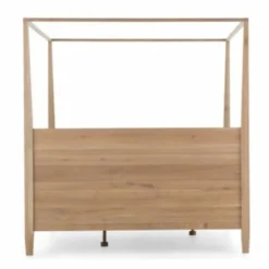 Casa Padrino Landhausstil Himmelbett Naturfarben / Grau - Verschiedene Größen - Schlafzimmer Möbel