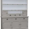 Casa Padrino Landhausstil Küchenschrank Grau / Weiß 178 x 50 x H. 210 cm - 2 Teiliger Küchenschrank mit 5 Türen und 6 Schubladen