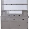 Casa Padrino Landhausstil Küchenschrank Dunkelgrau / Weiß 178 x 50 x H. 210 cm - 2 Teiliger Küchenschrank mit 5 Türen und 6 Schubladen