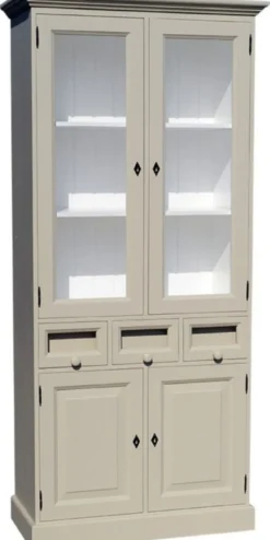 Casa Padrino Landhausstil Küchenschrank mit 4 Türen und 3 Schubladen 98 x 50 x H. 200 cm - Verschiedene Farben - Küchenmöbel