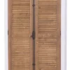 Casa Padrino Landhausstil Kleiderschrank aus Kiefernholz in Weiß / Braun, 109 x 39 x H. 210 cm